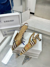 Load image into Gallery viewer, Check Slingback Pumps