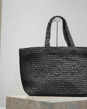 Load image into Gallery viewer, Raffia Tote