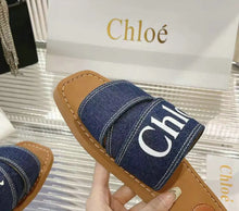 Load image into Gallery viewer, Woody Denim Mules