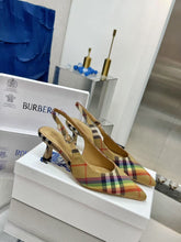 Load image into Gallery viewer, Check Slingback Pumps