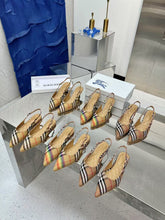 Load image into Gallery viewer, Check Slingback Pumps