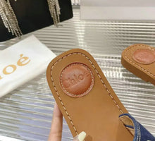 Load image into Gallery viewer, Woody Denim Mules