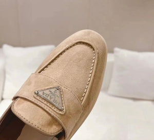Suede Logo Loafers