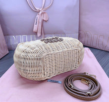 Load image into Gallery viewer, Wicker Hobo Bag
