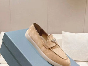 Suede Logo Loafers