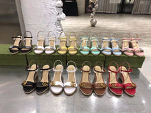 Load image into Gallery viewer, Leather Platform Espadrilles