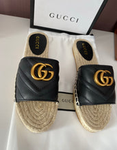 Load image into Gallery viewer, Leather Espadrille Sandals