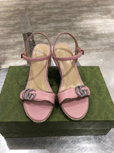 Load image into Gallery viewer, Leather Platform Espadrilles