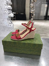 Load image into Gallery viewer, Leather Platform Espadrilles
