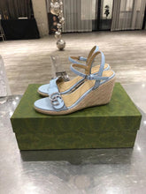 Load image into Gallery viewer, Leather Platform Espadrilles