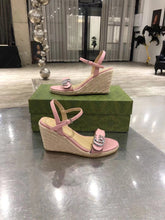 Load image into Gallery viewer, Leather Platform Espadrilles