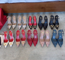 Load image into Gallery viewer, V Logo Slingback 4cm