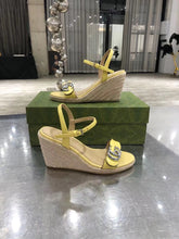 Load image into Gallery viewer, Leather Platform Espadrilles