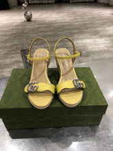 Load image into Gallery viewer, Leather Platform Espadrilles