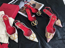 Load image into Gallery viewer, V Logo Slingback 4cm