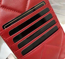 Load image into Gallery viewer, Lambskin Phone Card Purse
