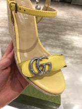 Load image into Gallery viewer, Leather Platform Espadrilles