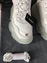Load image into Gallery viewer, Triple S Clear Sole Whites
