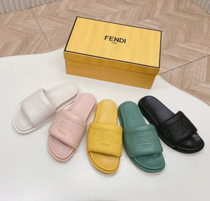 FF Leather Slides