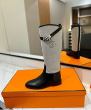 Load image into Gallery viewer, Leather Canvas Boots
