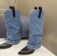 Load image into Gallery viewer, Denim Boots
