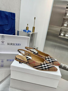 Check Slingback Pumps