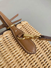 Load image into Gallery viewer, Wicker Leather Basket
