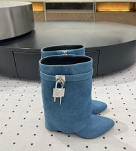 Load image into Gallery viewer, Shark Lock Ankle Boots
