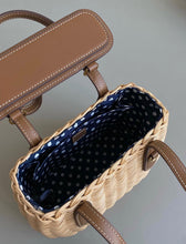 Load image into Gallery viewer, Wicker Leather Basket
