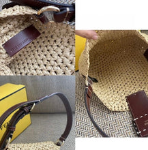 Load image into Gallery viewer, Raffia Croissant Bag
