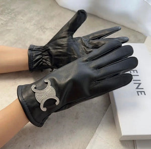 Triomphe Leather Gloves
