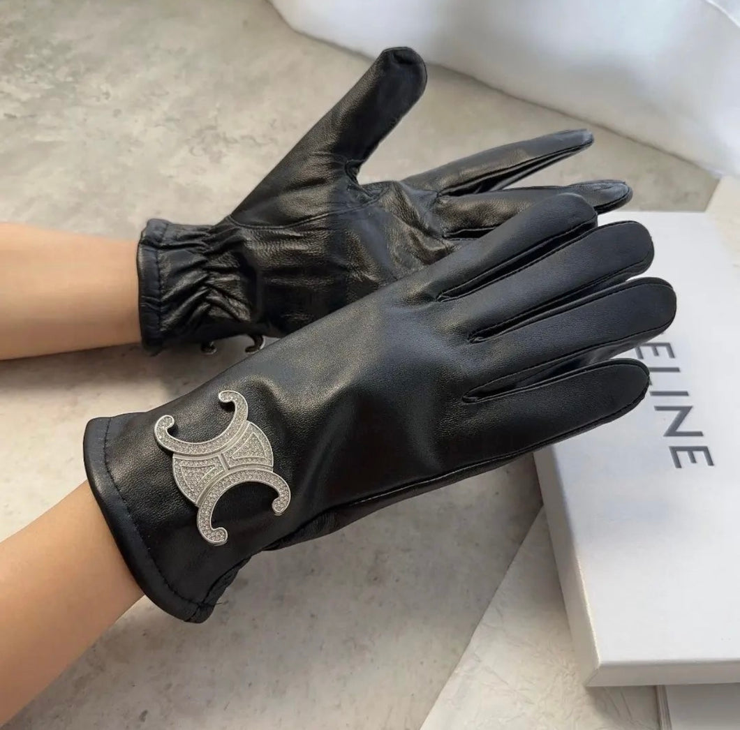 Triomphe Leather Gloves