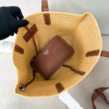 Load image into Gallery viewer, Raffia Basket Bag
