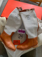 Load image into Gallery viewer, Leather Canvas Boots
