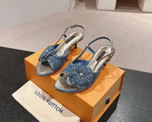 Denim Slingbacks
