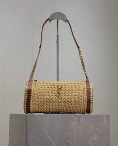 Cassandre Raffia Tube Bag