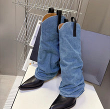 Load image into Gallery viewer, Denim Boots
