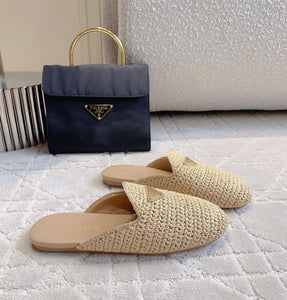 Raffia Slippers