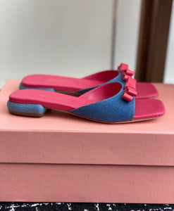 Denim Mules