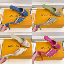 Load image into Gallery viewer, Denim Mules
