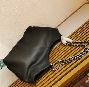 Leather Chain Tote