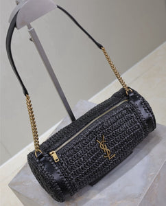 Cassandre Raffia Tube Bag