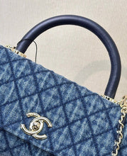 Load image into Gallery viewer, Denim Flap Bag
