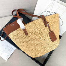 Load image into Gallery viewer, Raffia Basket Bag

