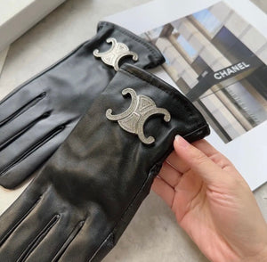 Triomphe Leather Gloves