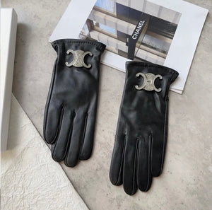 Triomphe Leather Gloves
