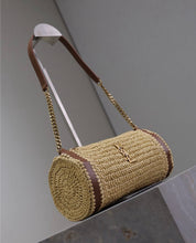 Load image into Gallery viewer, Cassandre Raffia Tube Bag
