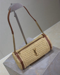 Cassandre Raffia Tube Bag