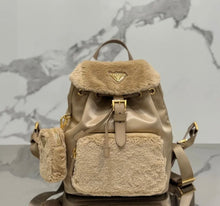 Load image into Gallery viewer, Re Nylon Shearling Backpack
