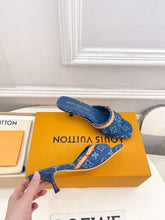 Load image into Gallery viewer, Denim Mules
